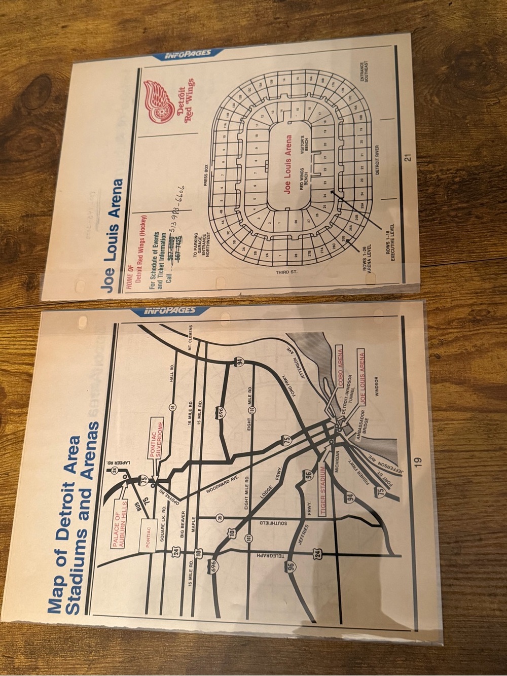 Joe Louis Arena Cobo Palace Vintage Seating Charts Detroit Stadium Map Red Wings